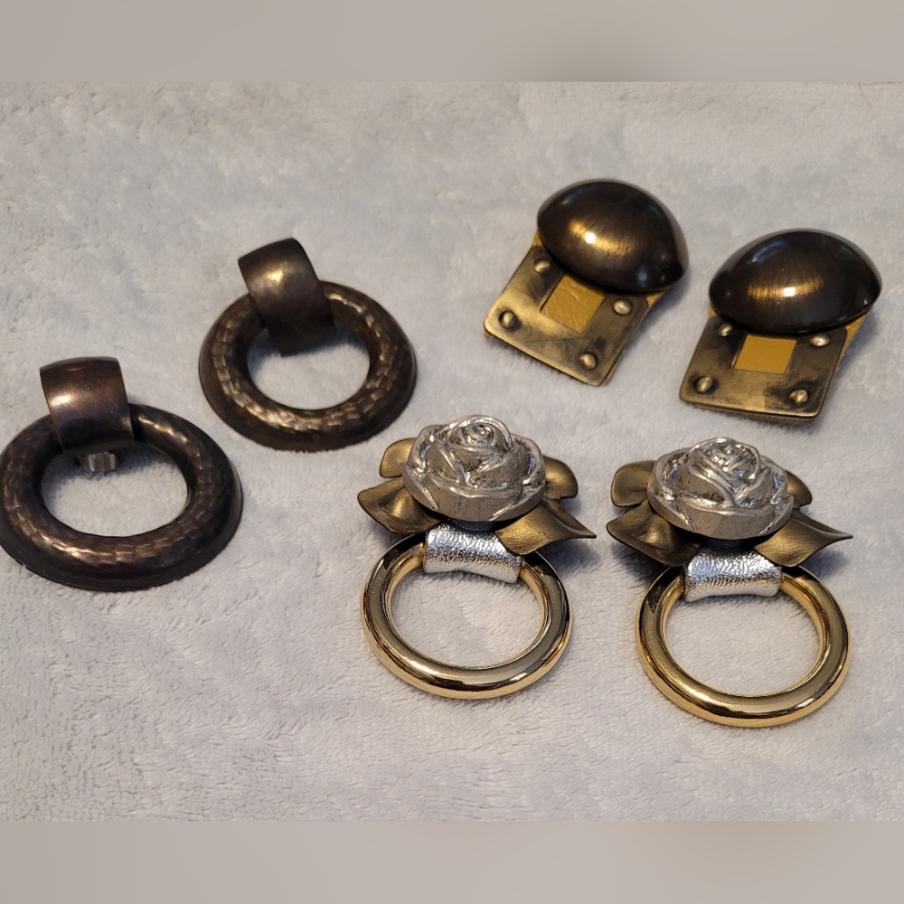 Vintage 80's Handmade Clip On Earrings